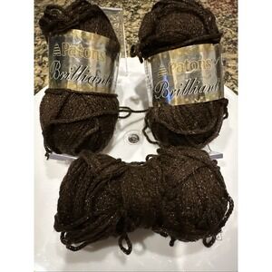 PATONS BRILLIANT BROWN COPPER MARVELOUS MOCHA KNITTING CROCHET YARN CRAFTS 3 Ske